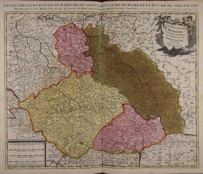 Il regno di Boemia, ducato di Slesia, i margraviati di Moravia e Lusazia da Nicolas Sanson